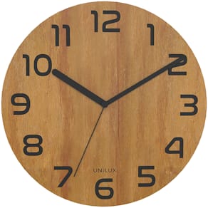 Väggur UNILUX Palma Ø30cm Bamboo