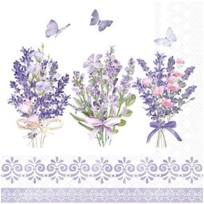 Serviette AMBIENTE Schöner Lavendel, 25x25 cm, 3-lagig, 20 Stück