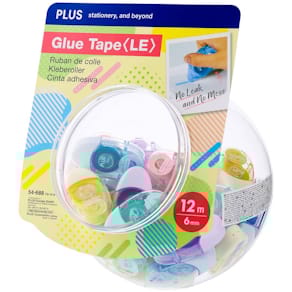 Kleberoller PLUS JAPAN, Mini, 6 mm x 12 m, sortiert, 30 Stück (Gl