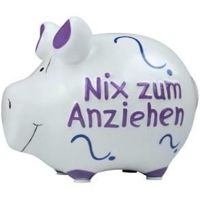 Spardose KCG Nix zum Anziehen, Schwein, klein