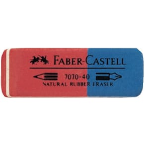 Viskelær FABER CASTELL 7070 rød/blå