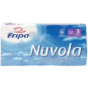Toilettenpapier Fripa Nuvola, 3-lagig, 8 x 250 Blatt, weiß