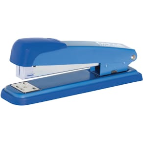 Nietmachine, metaal, inlegdiepte 90 mm, 40 blad, blauw