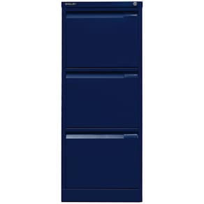 Hängeregistraturschrank Bisley, 3 Schubladen, dunkelblau