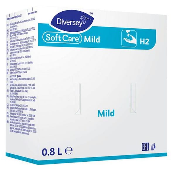 Håndsåpe SOFT CARE Mild 0,8L refill 6st