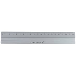 Aluminiumlineal Q-CONNECT, 20 cm, silber