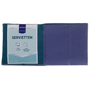 Servietten METRO PROFESSIONAL Zellstoff, 33x33 cm, 1/4 Falz, 250