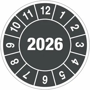 Kontrollmärke 2026 25mm 10/fp
