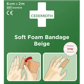 Plåster CEDERROTH SoftFoam 6cmx2m beig