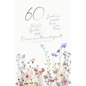 Glückwunschkarte Diamantene Hochzeit