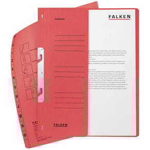 Einhakhefter Falken, A4, halber Vorderdeckel, rot