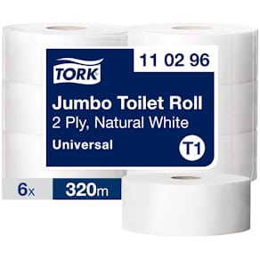 Toalettpapper TORK Uni T1 2-lag 6/fp