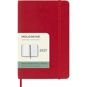 Moleskine Classic Soft 12M Week Note Pocket Röd 2027