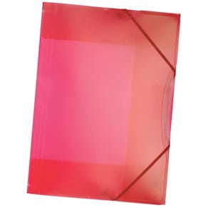 Gummizugmappe Folia, A3, transparent rot