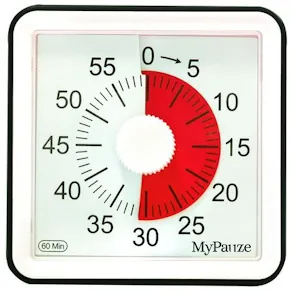 Timer Koncentrationsklocka 8x8cm svart