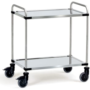Servierwagen FETRA, 2 Etagen, silber