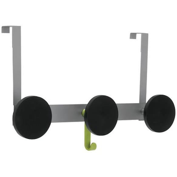 Klesknagg ALBA 3 kroker 43cm f/dør sort