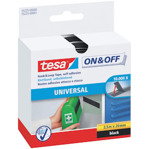 Klettband tesa On & Off, schwarz