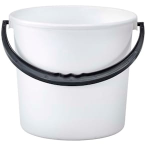 Plastspand med låg, hvid 10 L, 270x300x250 mm