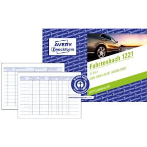 Fahrtenbuch Avery Zweckform 1221, Recycling, A6 quer, 32 Blatt