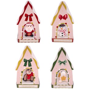 Weihnachtsfigur HERGO, im Häuschen, sortiert