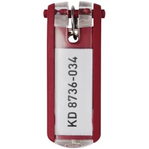 Sleutelhanger Durable Key Clip, rood, pak van 6 stuks