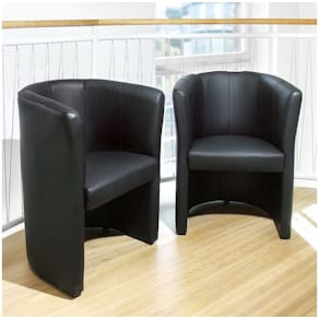 Fåtölj Club Svart, läder