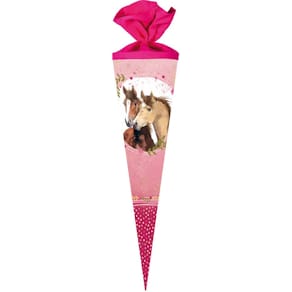 Schultüte Nestler Pferdefreunde 2, 70 cm, rosa