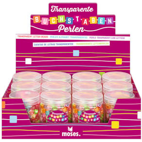 Buchstabenperlen-Set moses. Verlag, transparent