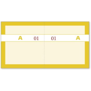 Kuponbog Mayland gul 130x70 mm, 2x1-100