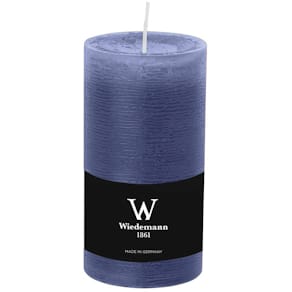 Stumpenkerze D-LUX MARBLE, 130x68 mm, dunkelblau