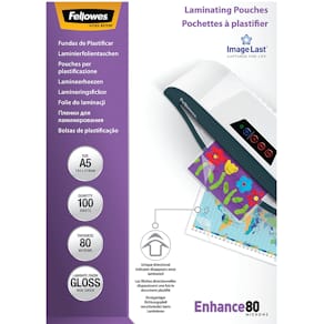 Laminat FELLOWES A5 80mic klar 100/fp