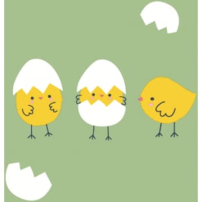 Serviette PAPER+DESIGN, Ostern, 33 x 33 cm