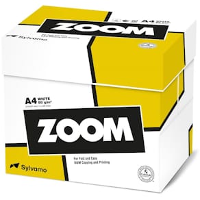 Kopieringspapper Zoom A4, hålat, 80g, 5x500/fp