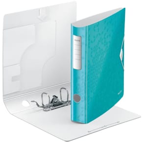 Ordner Leitz Active WOW, A4, 6 cm, eisblau metallic