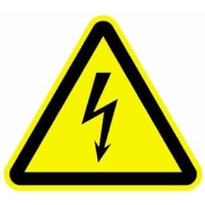 Warnaufkleber MOEDEL W012, elektrische Spannung, Folie, 10 cm, AS