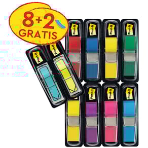 Haftstreifen Post-it Index Mini Promotion, 8+2 Set, farbig