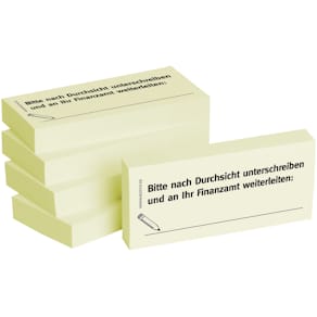 Haftnotizen BIZSTIX Business 1301010110, gelb, 75x35 mm, 5x100 Bl