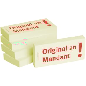 Haftnotiz BIZSTIX Business 1301010156, gelb, 75x35mm, 5x100 Blatt