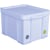 Opbergdoos Really Useful Box 35 liter, neonwit met witte handvat