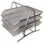 Brevkorgsset Nät Silver, metall, 3 fack, 300x360x260mm