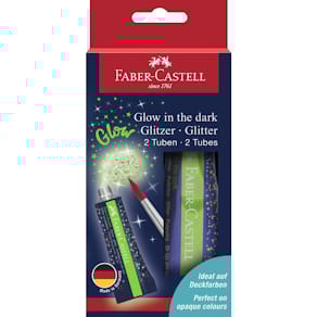 Glitzerkleber Faber-Castell Glow in the Dark, 2 x 12 ml