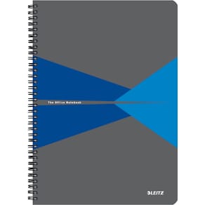 Notitieboek Leitz Office, A4, PP kaft, gelijnd, blauw