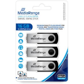 USB-Stick MediaRange, 3 St., 2.0 High Speed, inkl. URA