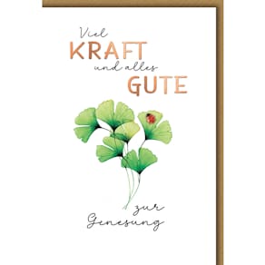 Genesungskarte, geprägt