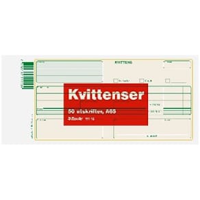 Kvittens A65 utan kopia, 50 blad, 10st