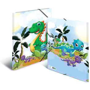 Gummizugmappe HERMA Dinos, A3, Karton, sortiert