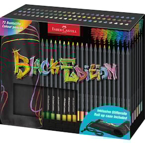 Stifterolle Faber-Castell Black Edition, 72 Buntstifte