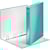 Ringmap Leitz WOW, 4 ringen, ijsblauw