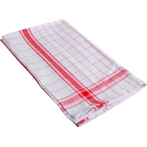 Keukenhanddoek Adalynne, 50x70 cm, geruit, rood, pak van 3 stuks